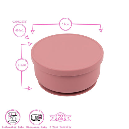 Baby Silicone Suction Bowl with Lid - Tradewinds