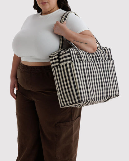 BAGGU Cloud Carry-on Travel Bag - Black and Cream Gingham