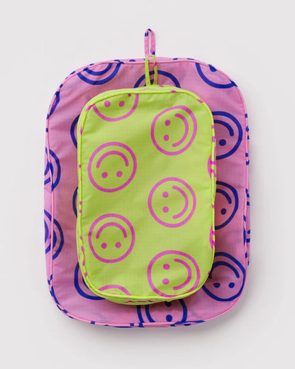 BAGGU Packing Cube Set Bright Happy Mix size comparison detail - PABOOM