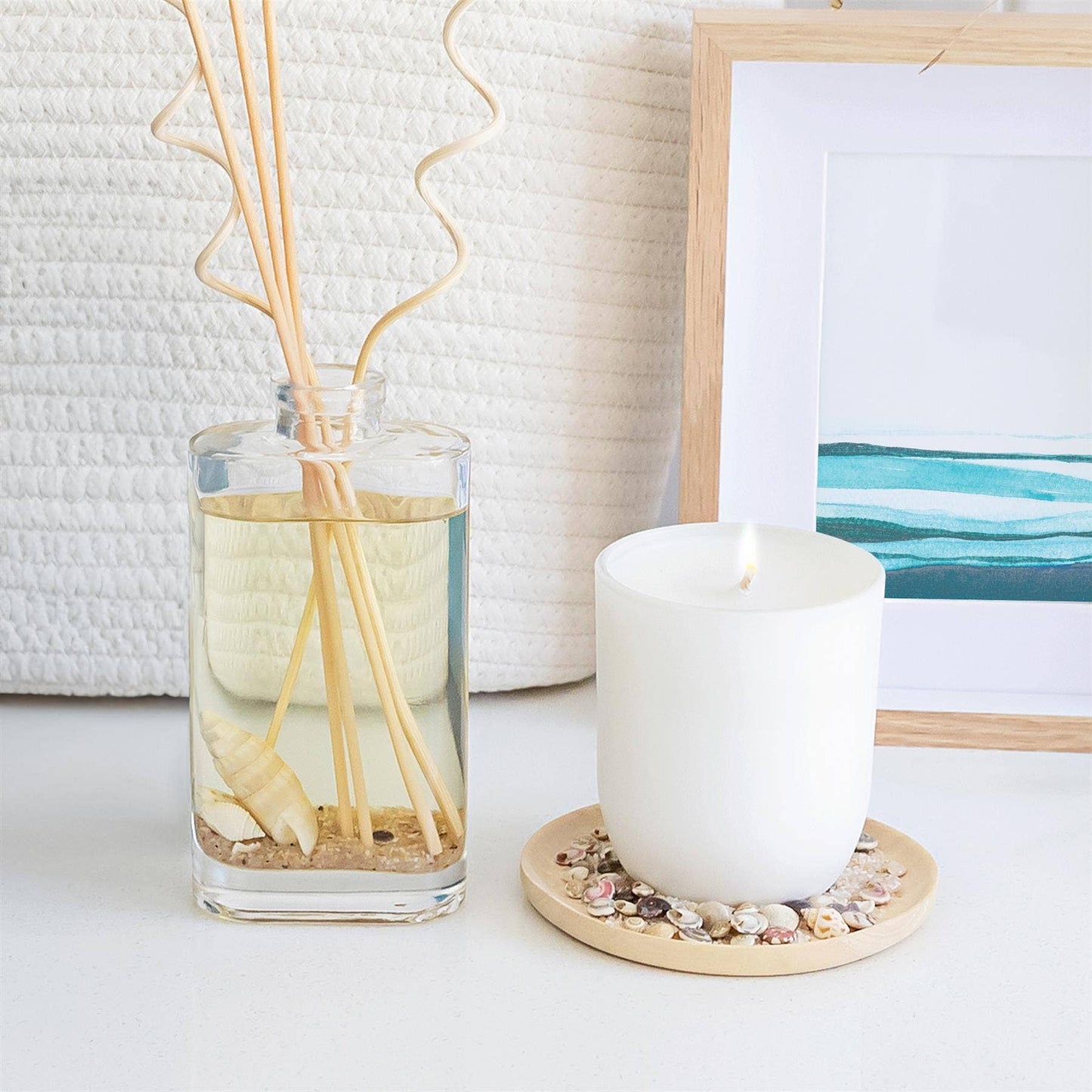 Coconut & Lime White Soy Wax Candle