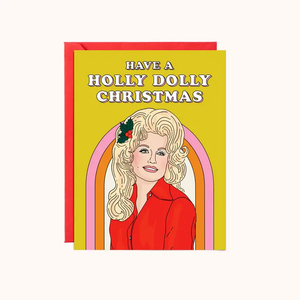 Holly Dolly Xmas Card