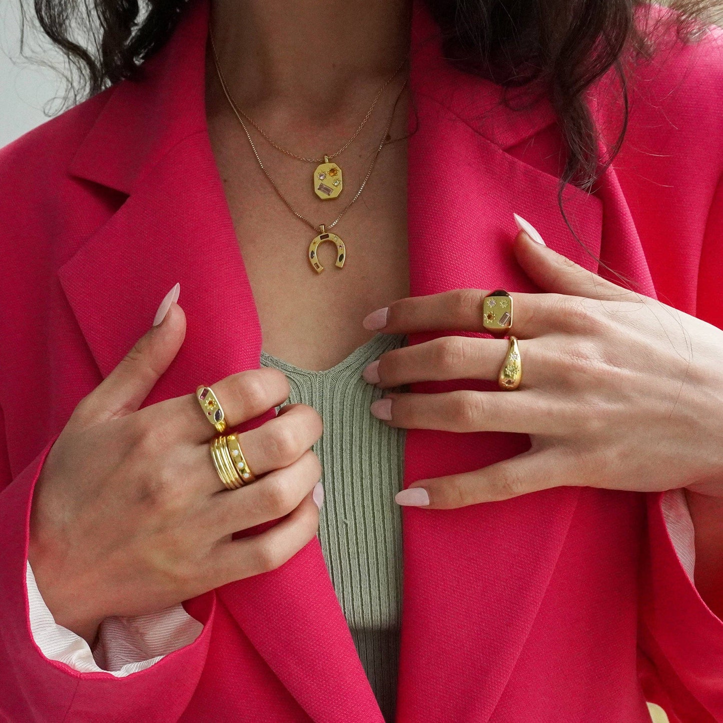 Kaleidoscope Disco Signet Ring - Silver