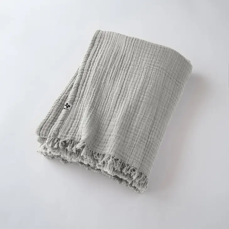 Cotton Fringed Throw Cloud