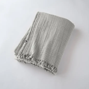 Cotton Fringed Throw 52x63" Cloud