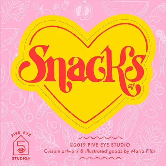 Snacks Heart Vinyl Sticker - PABOOM