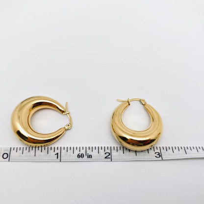 Geometric Huggie Earrings