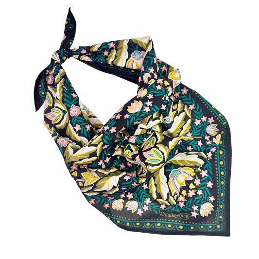 Wild Rag Betty Bandana folded and draped to show its soft, gauzy texture