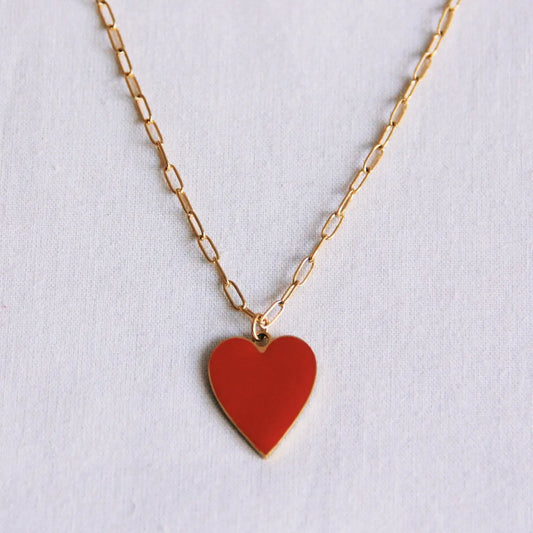 Red Heart D-Chain Gold Necklace