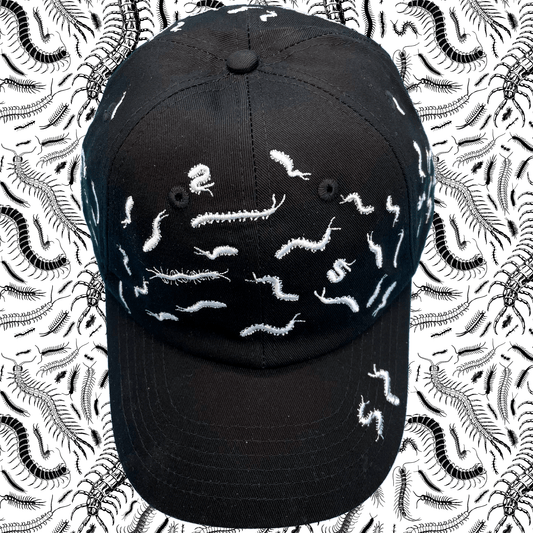 67 Centipede Hat: Black/White