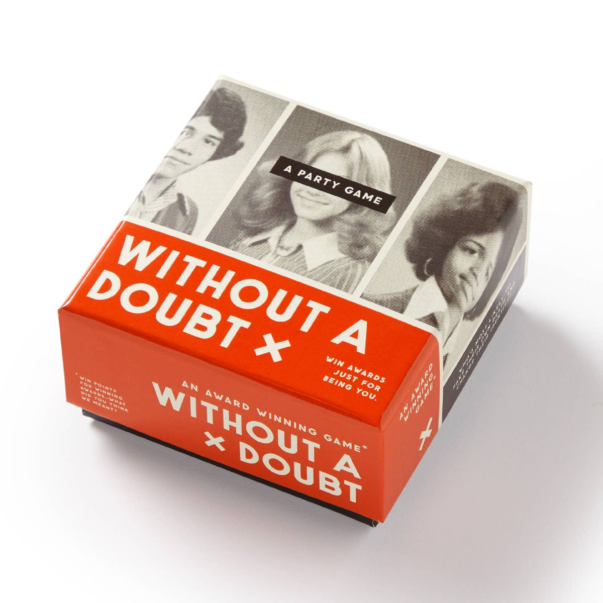 Without a Doubt party game cards fanned out - PABOOM