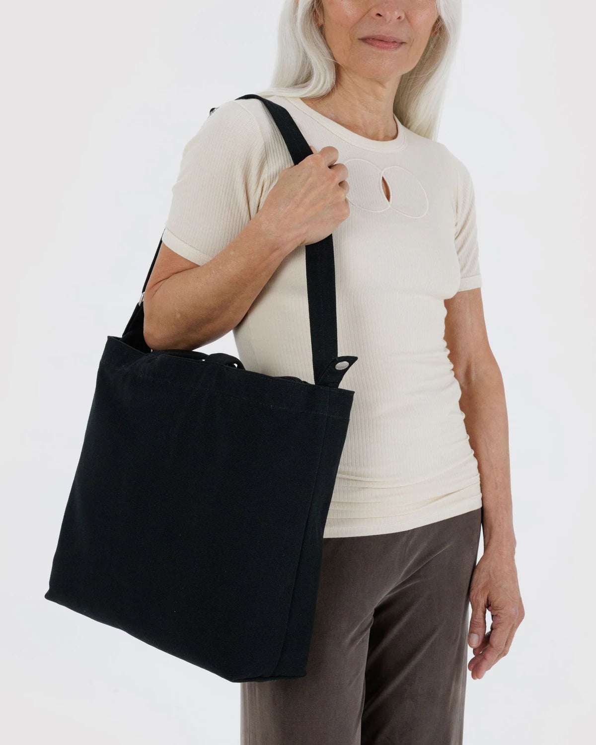 BAGGU Horizontal Zip Duck Bag - Black