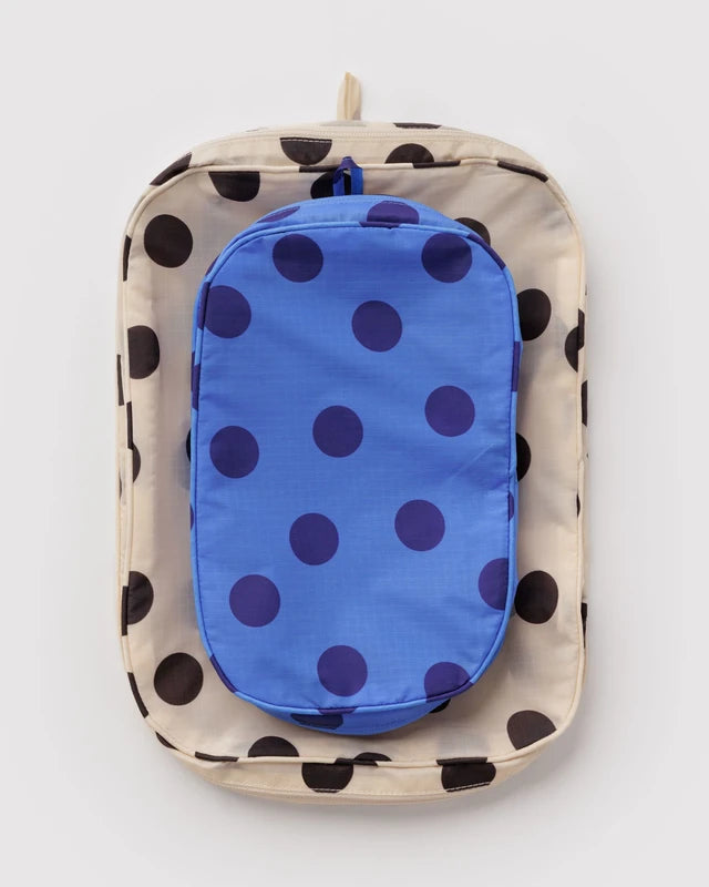 BAGGU Packing Cube Set Polka Dot Mix size comparison detail - PABOOM