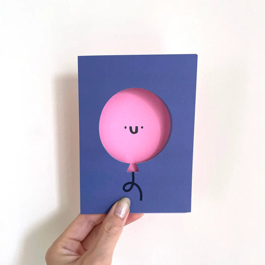 Birthday Balloon Die Cut Card