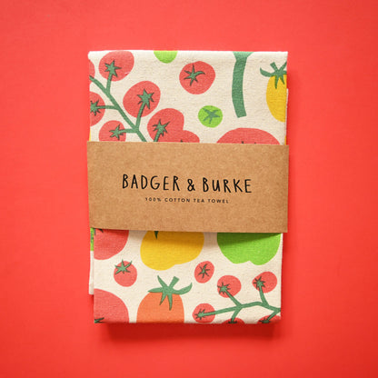Tomato tea towel print detail - PABOOM