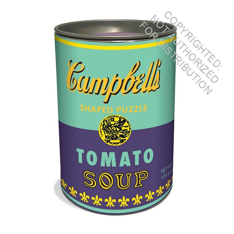 Andy Warhol Soup Cans Set of 3 Shaped Puzzles in Tins