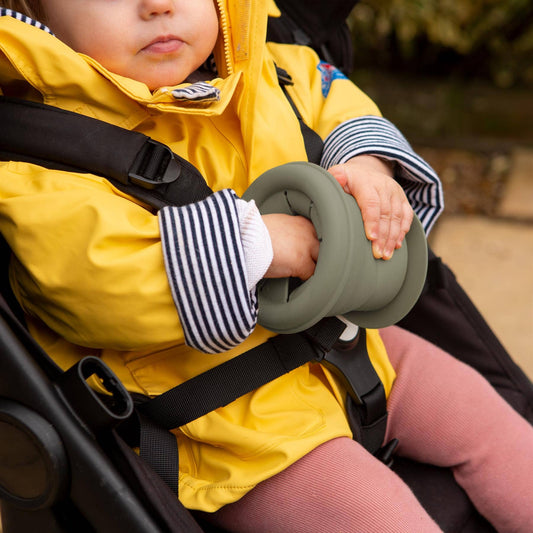 Baby Silicone Snack Pot - Silver Sage