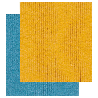 Swedish Ocean + Gold Dishcloth Set