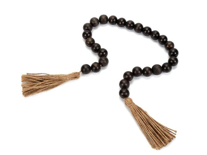 Wood Bead Garland Black