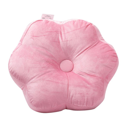 Velvet Bubblegum Pink Flower Cushion