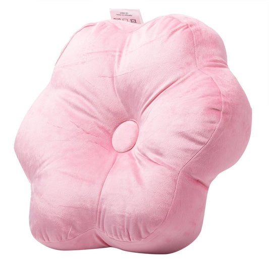 Velvet Bubblegum Pink Flower Cushion