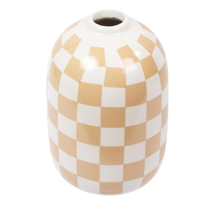 Checkered Wheat Vase