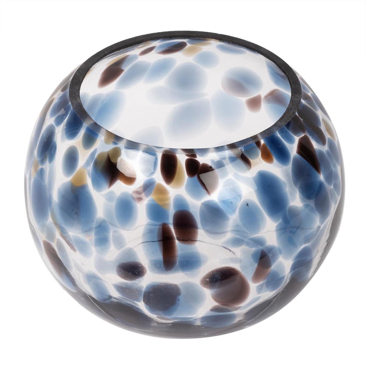 Bubble Blue Glass Vase