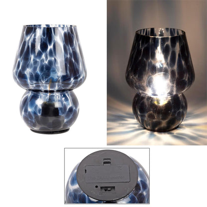 Bubble Blue Glass Lamp