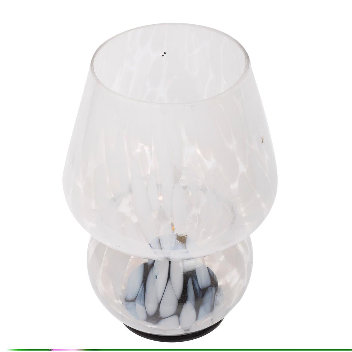 Bubble White Glass Lamp