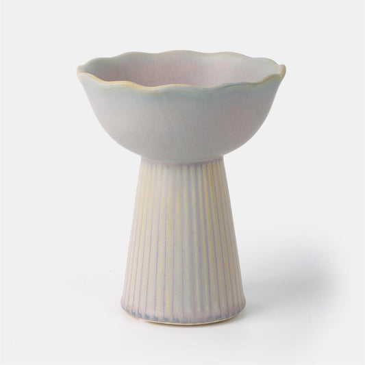 Ceramic Bowl On Pedestal Base