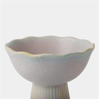 Ceramic Bowl On Pedestal Base