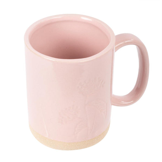 Embossed Botanical Mug Pink