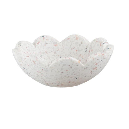 Terrazzo  Bowl with Scalloped Edge