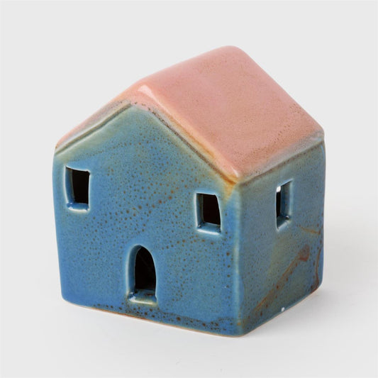 Ceramic Painted House Blue