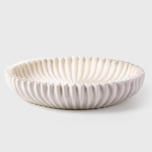 Scalloped Shallow Dish White