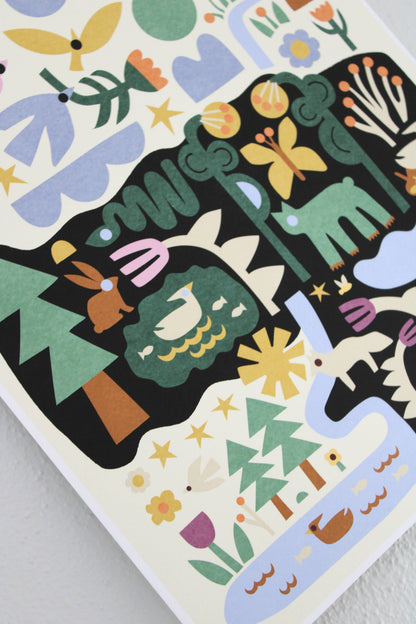 Protect Our Lands archival print, detail view 2 — PABOOM