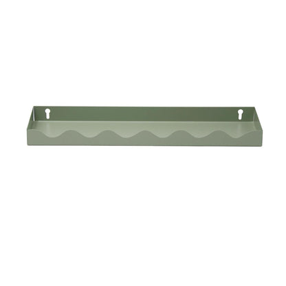 Metal Wiggle Edge Wall Shelf Seafoam