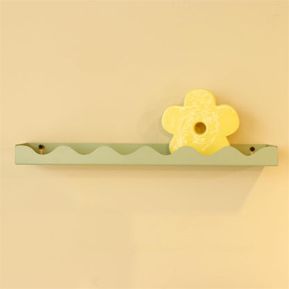 Metal Wiggle Edge Wall Shelf Seafoam