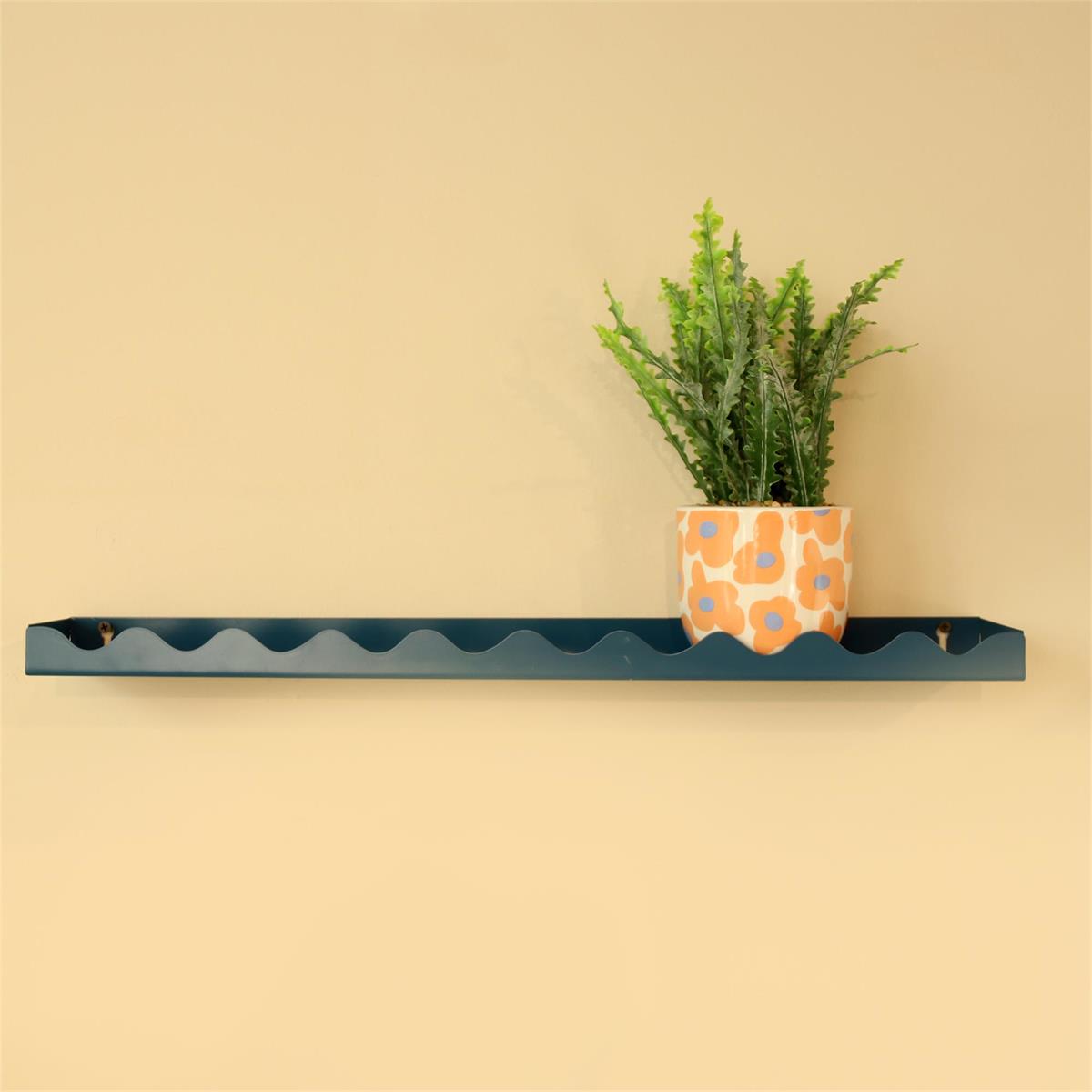 Wiggle Black Edge Wall Shelf Large