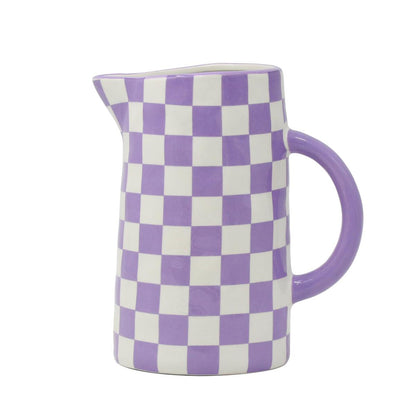 Checkered Lilac Pitcher