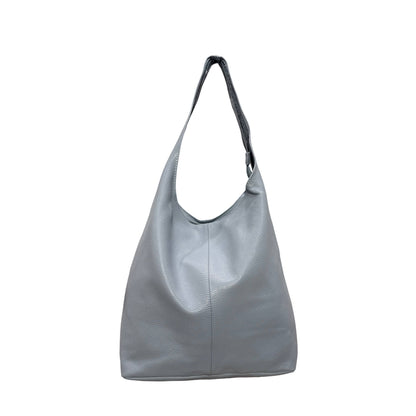Grained Leather Escape Hobo Bag - Beige