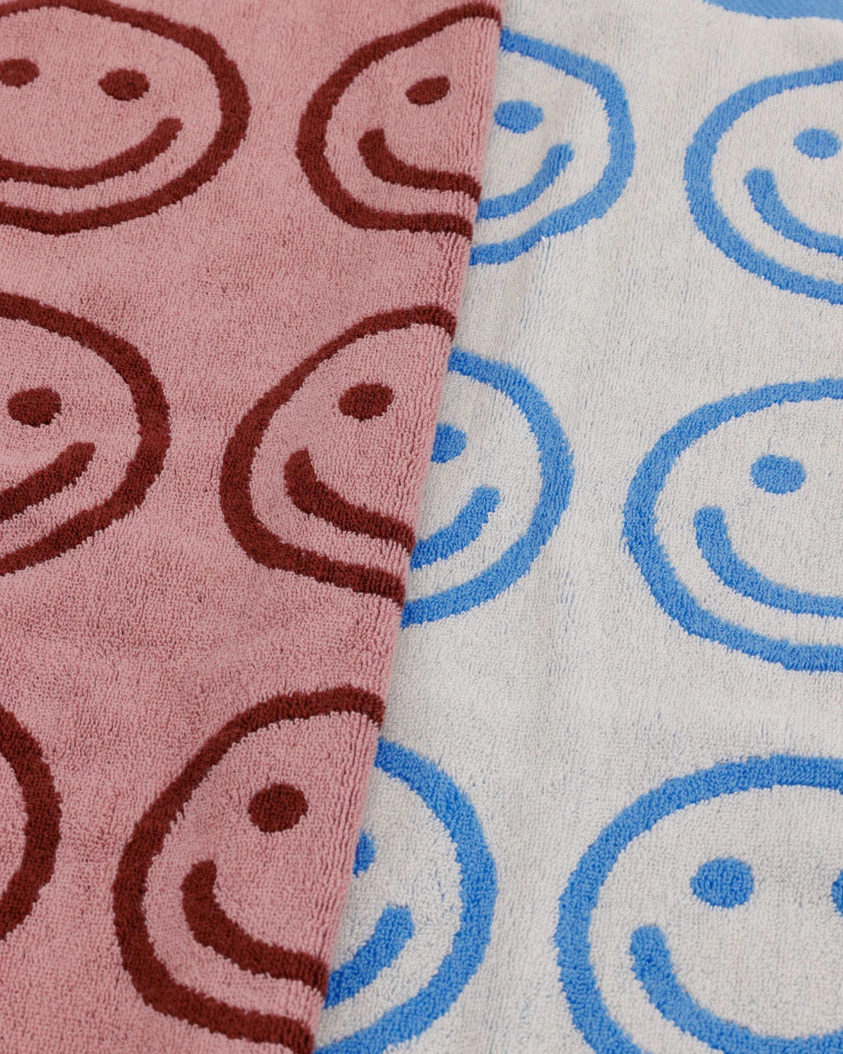 BAGGU Hand Towel Set - Sky Blue and Blush Happy