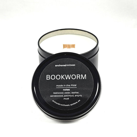 Bookworm Travel Size Travel Tin Soy Candle