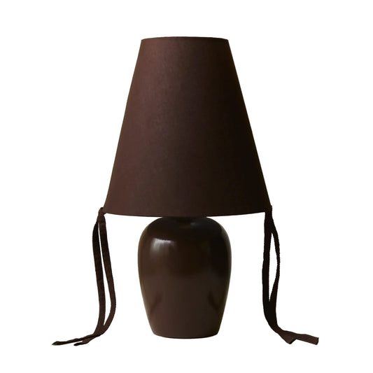 Appenzell Grande Brown Burgundy Bows Table Lamp