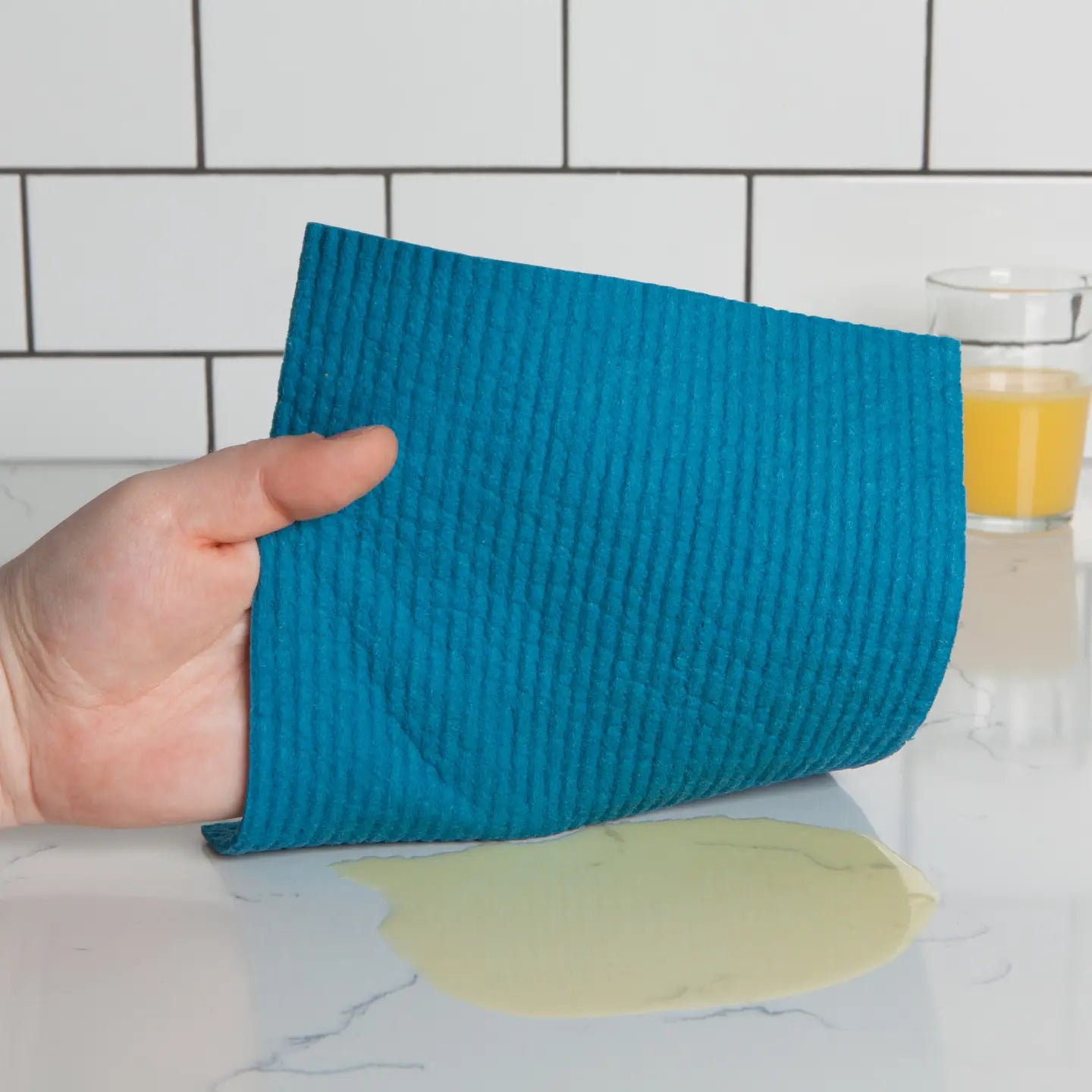 Swedish Ocean + Gold Dishcloth Set