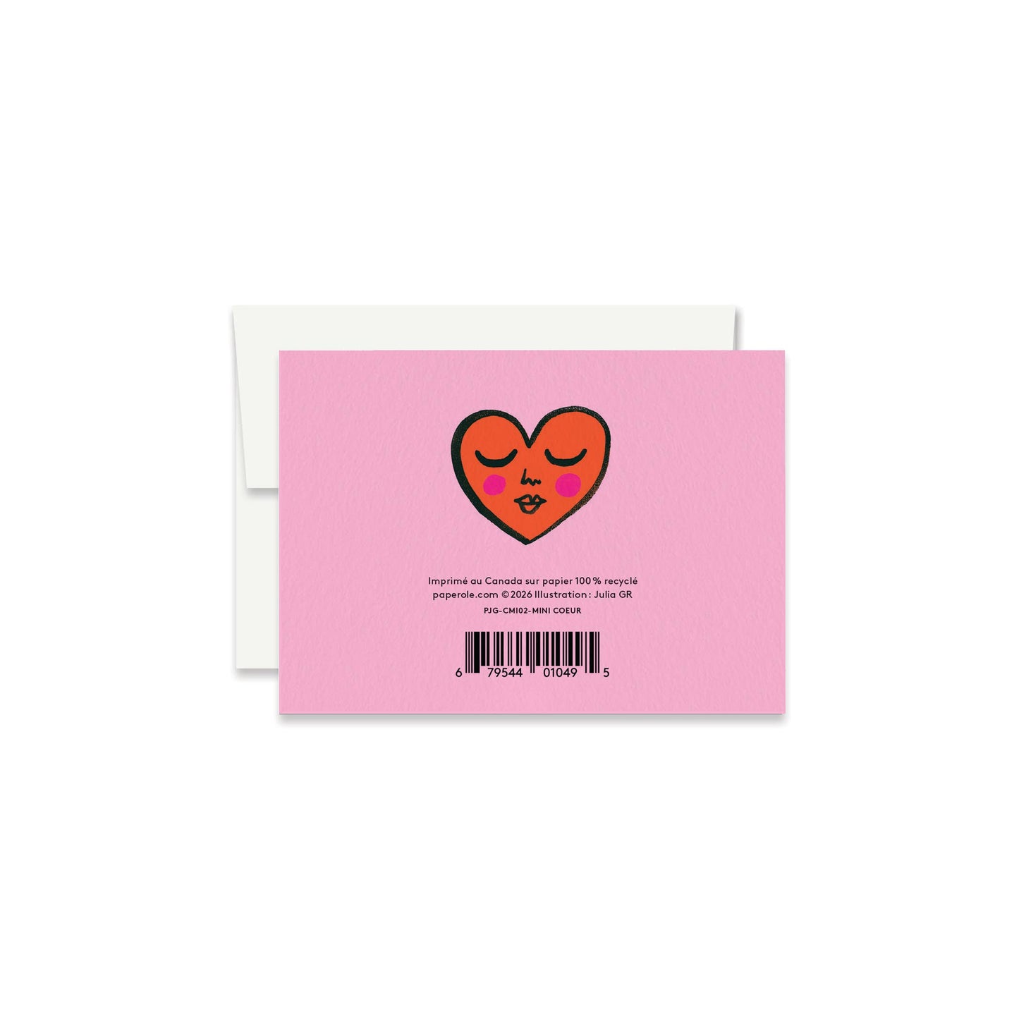 My Heart Mini card styled with its envelope