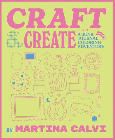 Craft + Create colouring book interior page - PABOOM