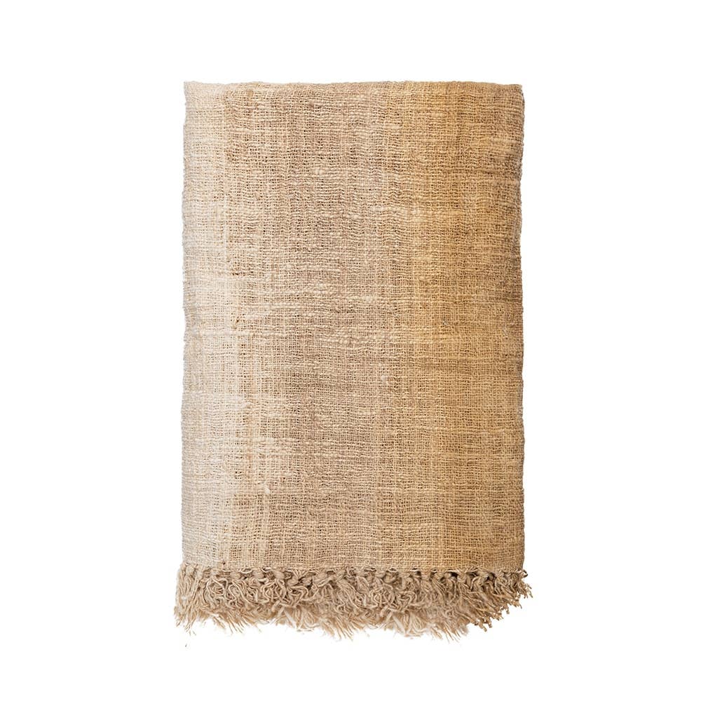 Waste Cotton Throw - Black