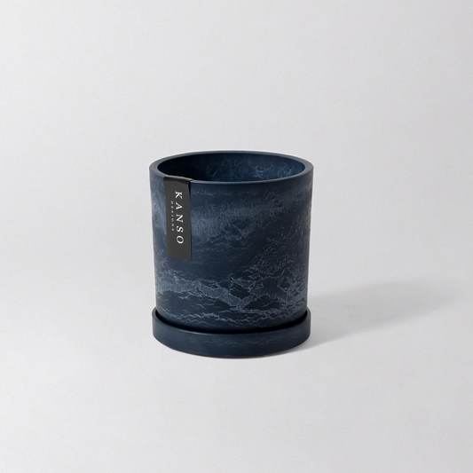 Kanso Designs Planter + Saucer 4” - Blue