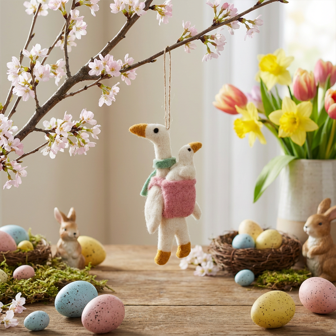 Handmade Felt Mother Goose Hanging Decoration