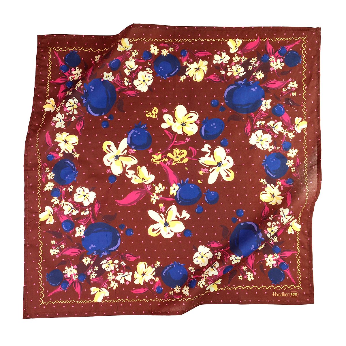 Meg Bandana flat lay showing the full vintage-inspired print